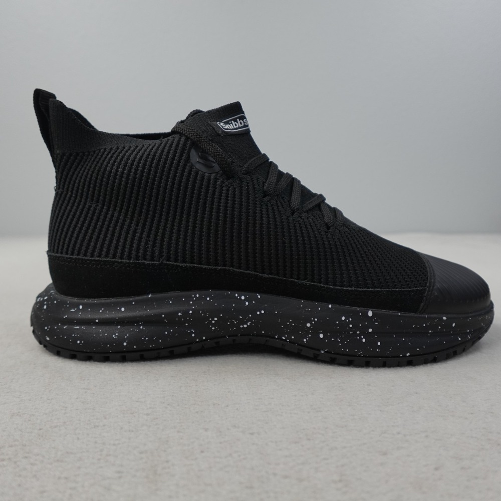 Snibbs ROVR Mid Shoes Womens 9 Black Speckle Slip Resistant Work Sneakers